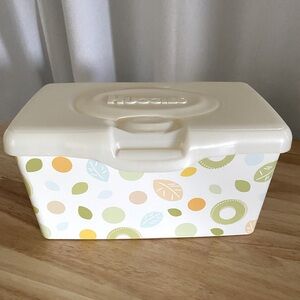 Huggies Baby Wipes EMPTY Pop-Up Container Tub Refillable Green Blue White Design